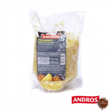 Замороженное пюре Ананас с кусочками Andros, 1 кг.