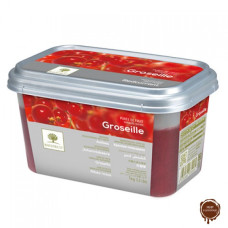Замороженное пюре Красная смородина в блоке Ravifruit, 1 кг.