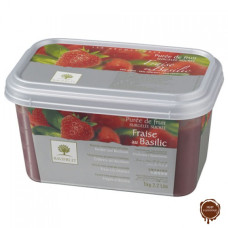 Замороженное пюре Клубника/Базилик/Мята в блоке Ravifruit, 1 кг.
